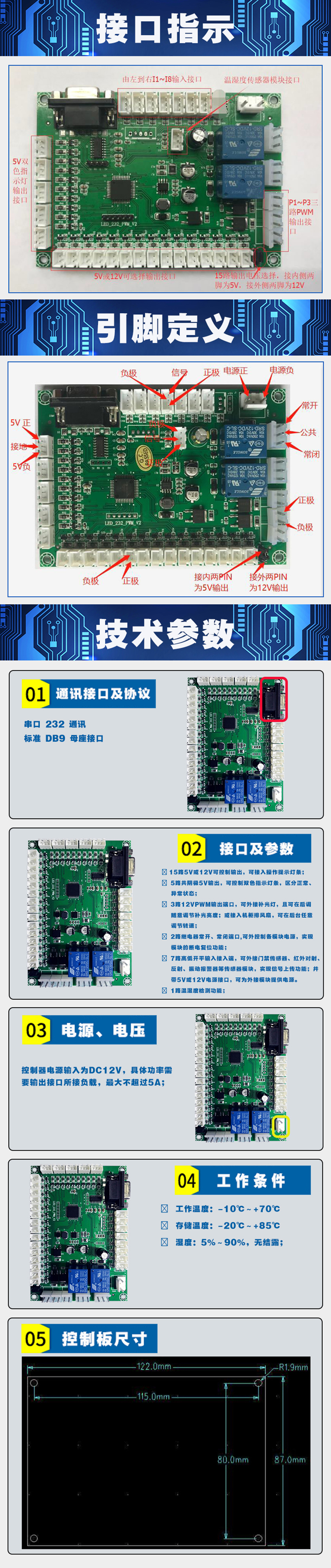 自助終端機專用控制模塊指示燈人體感應溫濕度傳感器電路板軟件開發(fā)